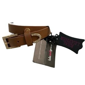 Leather Bracelet with Swarvoski crystals. NWT